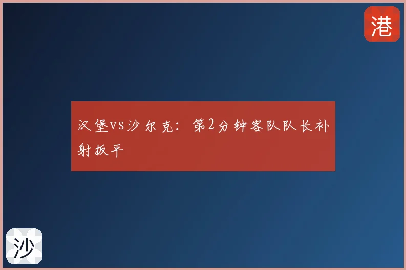 汉堡vs沙尔克：第2分钟客队队长补射扳平